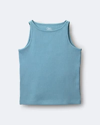 Toddler Girl Ribbed Playtime Tank - Pale Blue