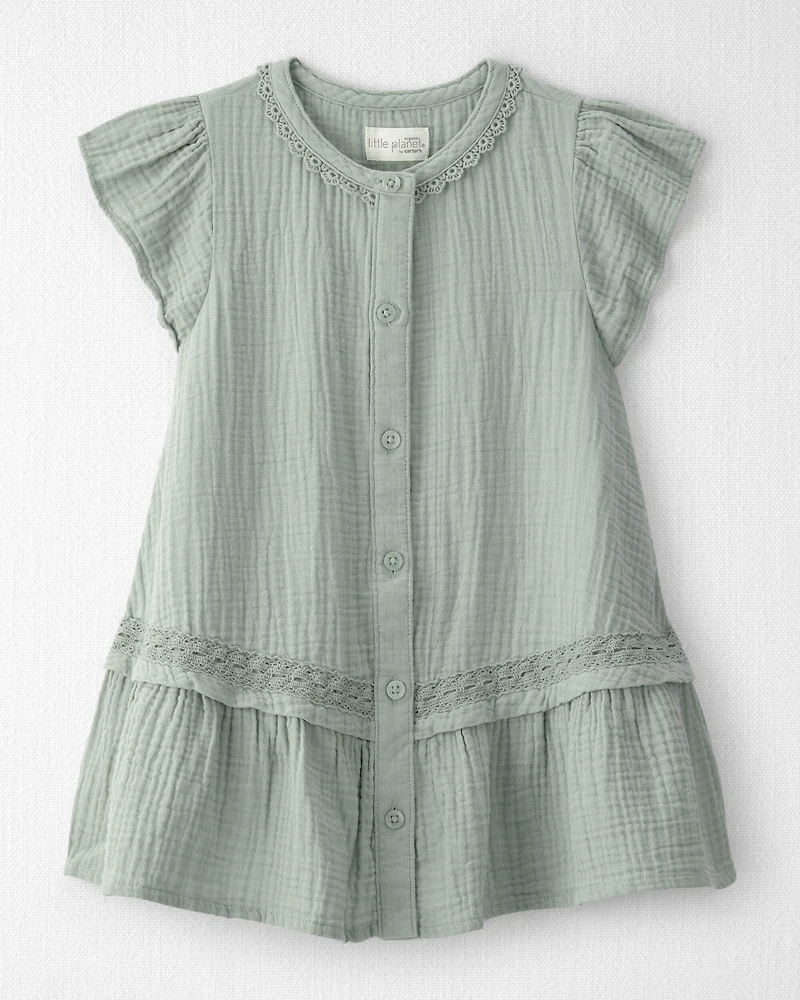 Toddler Girl Organic Cotton Gauze Dress