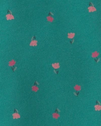 Toddler Girl 2-Piece Heart & Floral Fleece Long-Sleeve Top Pant Set - Green