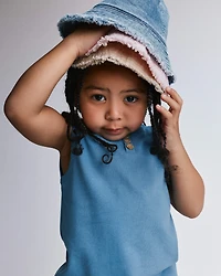 Toddler Henley Tank - Teal