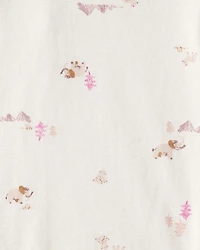 Baby Girl 5-Pack Bear Floral Multipack Bodysuits - White/Pink/Purple