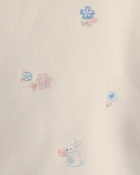 Baby Girl 2-Piece Floral French Terry Top & Skort Set - Cream