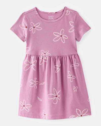 Toddler Girl Flower Print Dress