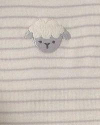 Baby 3-Piece Sheep Terry Short-Sleeve Layering Set - Ivory