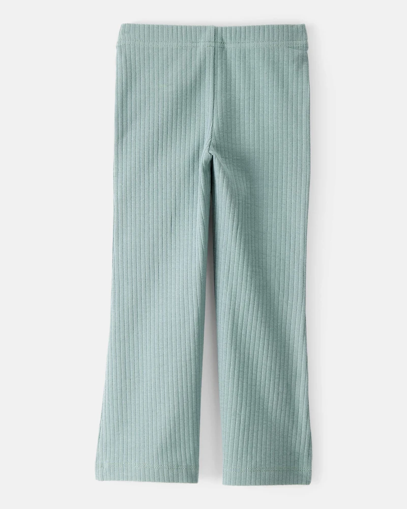 Toddler Girl Cotton Flare Active Pants - Green