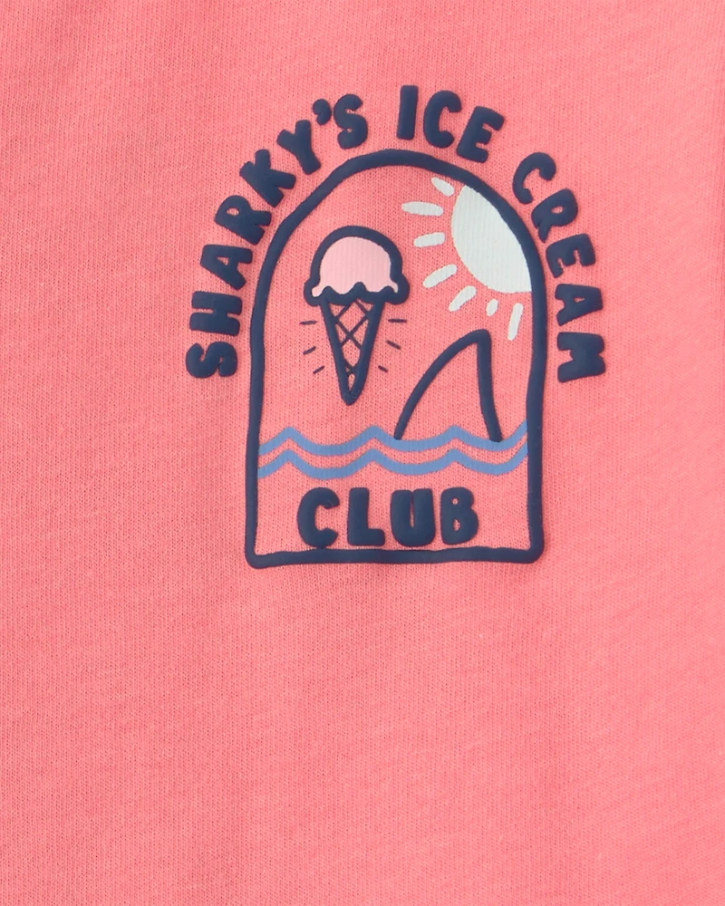 Toddler Boy Shark Graphic Tee - Orange