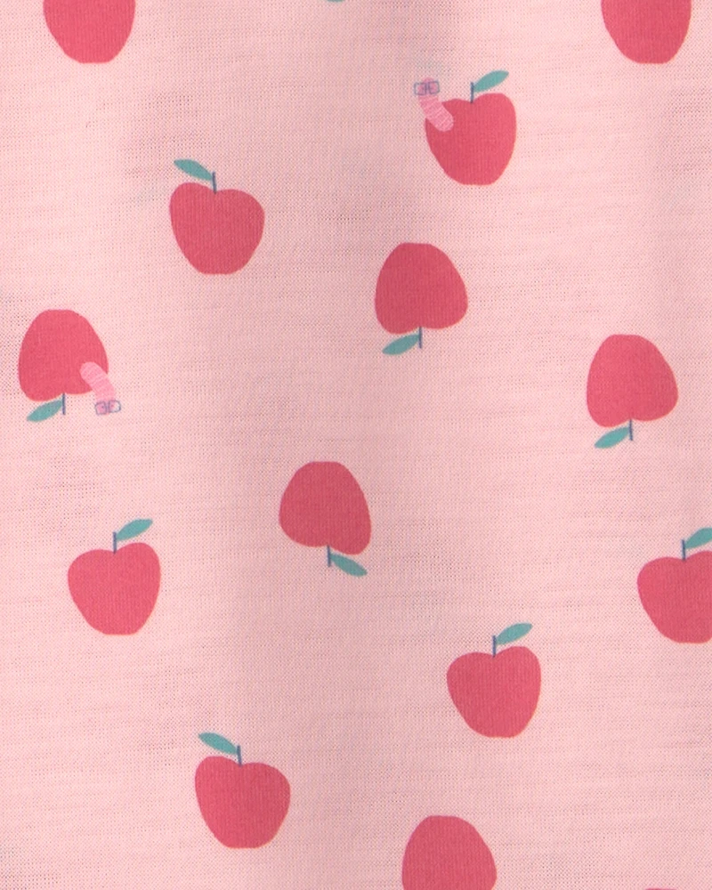 Girls 2-Pack Apple Night Gown - Pink