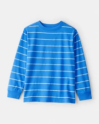 Boys Striped Long-Sleeve T-Shirt - Blue