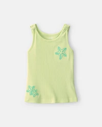 Toddler Girl Starfish Tank Top - Green
