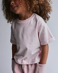 Toddler Rolled Cuff Tee - Rose