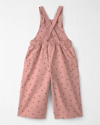 Toddler Girl Organic Cotton Twill Wide Leg Overalls