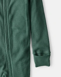 Baby Solid Print PurelySoft Long-Sleeve Sleeper - Green