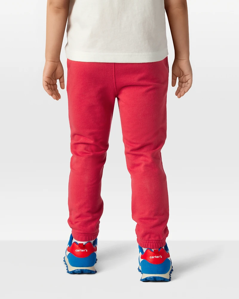 Toddler Boy French Terry Jogger - Red