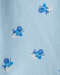 Baby Girl 3-Piece Floral Sherpa Long-Sleeve Bodysuit & Pant Set - Blue