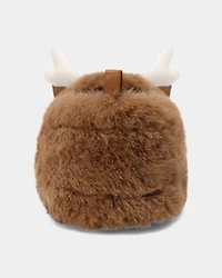 Boys Christmas Reindeer Slippers - Brown