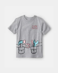 Toddler Boy 'I Can Fix It' Construction Graphic Tee - Grey