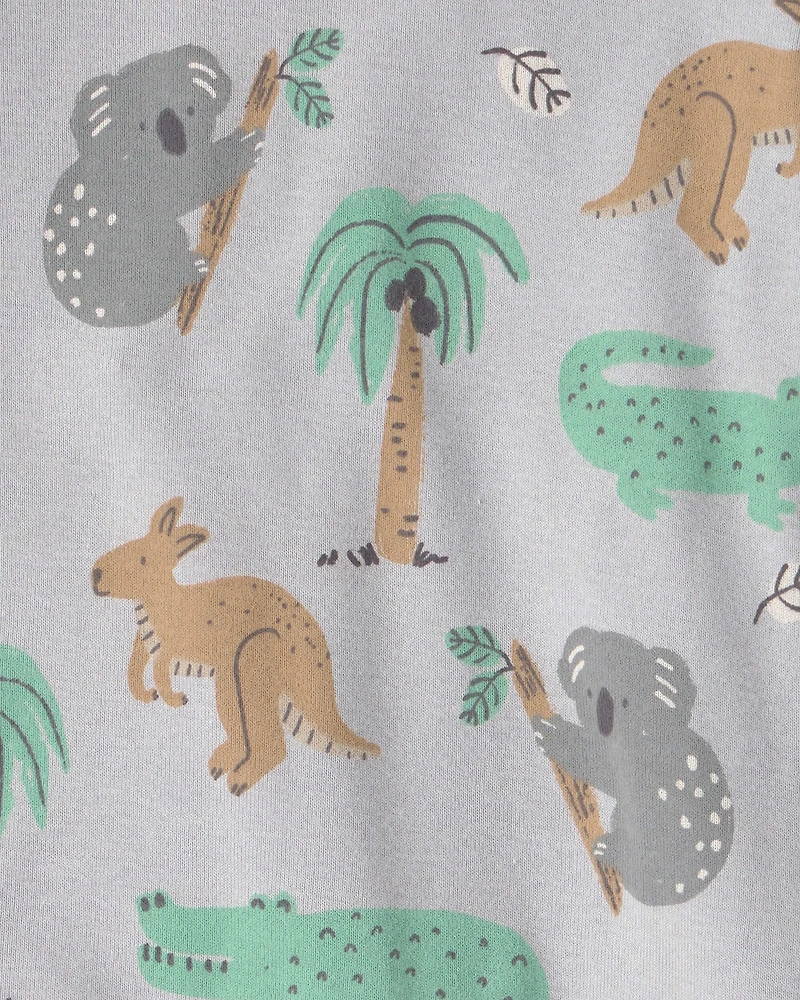 Toddler 2-Piece Organic Cotton Pyjama Aussie Friends Print