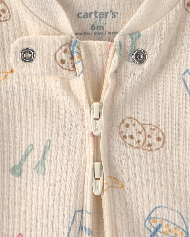 Baby Breakfast Snug Fit Sleeper - Ivory