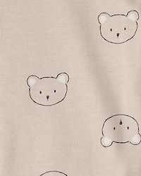 Baby Boy 3-Piece Bear Print Long-Sleeve Bodysuit & Pant Set - Brown/White