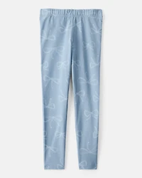 Girls Bow Print Leggings