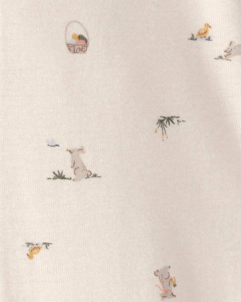 Baby Easter Bunny 100% Cotton Snug Fit 1-Piece Pajama - Cream
