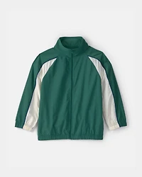 Boys Colourblock Active Windbreaker - Green