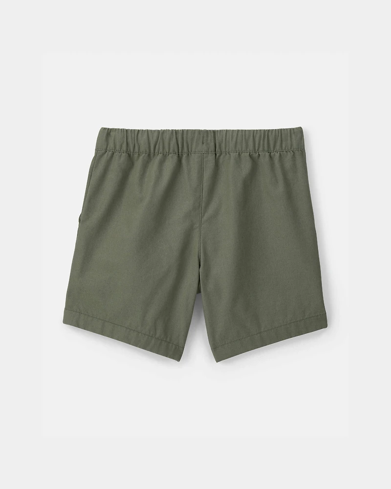 Toddler Boy Canvas Shorts - Green
