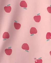 Girls Apple Short-Sleeve 2-Piece Pyjama Set - Pink