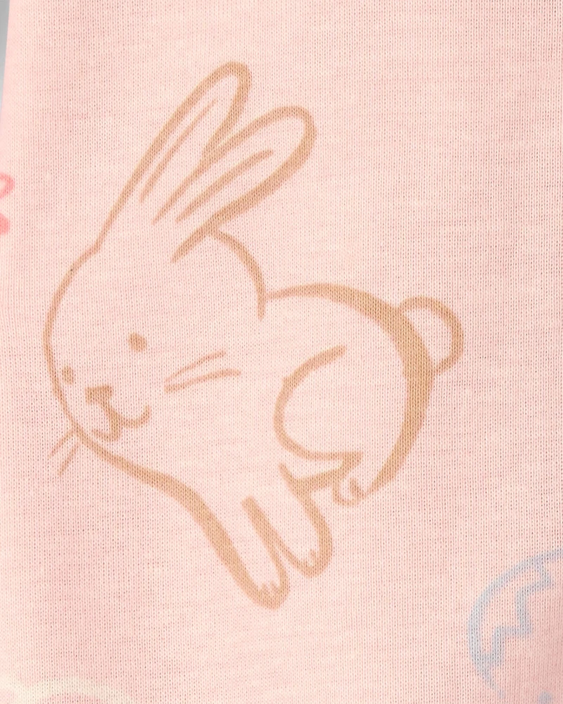 Baby Girl Easter 100% Cotton Sleeper - Pink