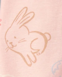 Baby Girl Easter 100% Cotton Sleeper - Pink