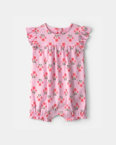 Baby Floral Romper - Pink