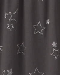 Girls Stars Long-Sleeve Dress - Grey