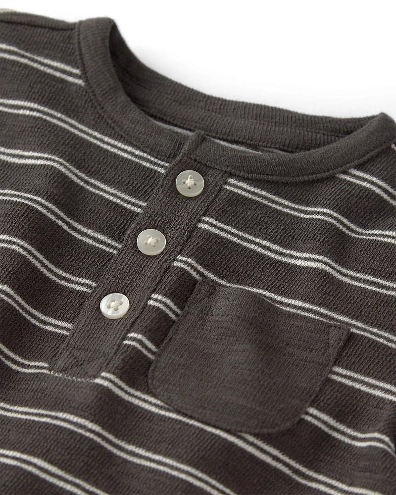 Baby Romper Made with Organic Cotton Stripes