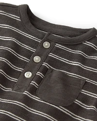 Baby Romper Made with Organic Cotton Stripes