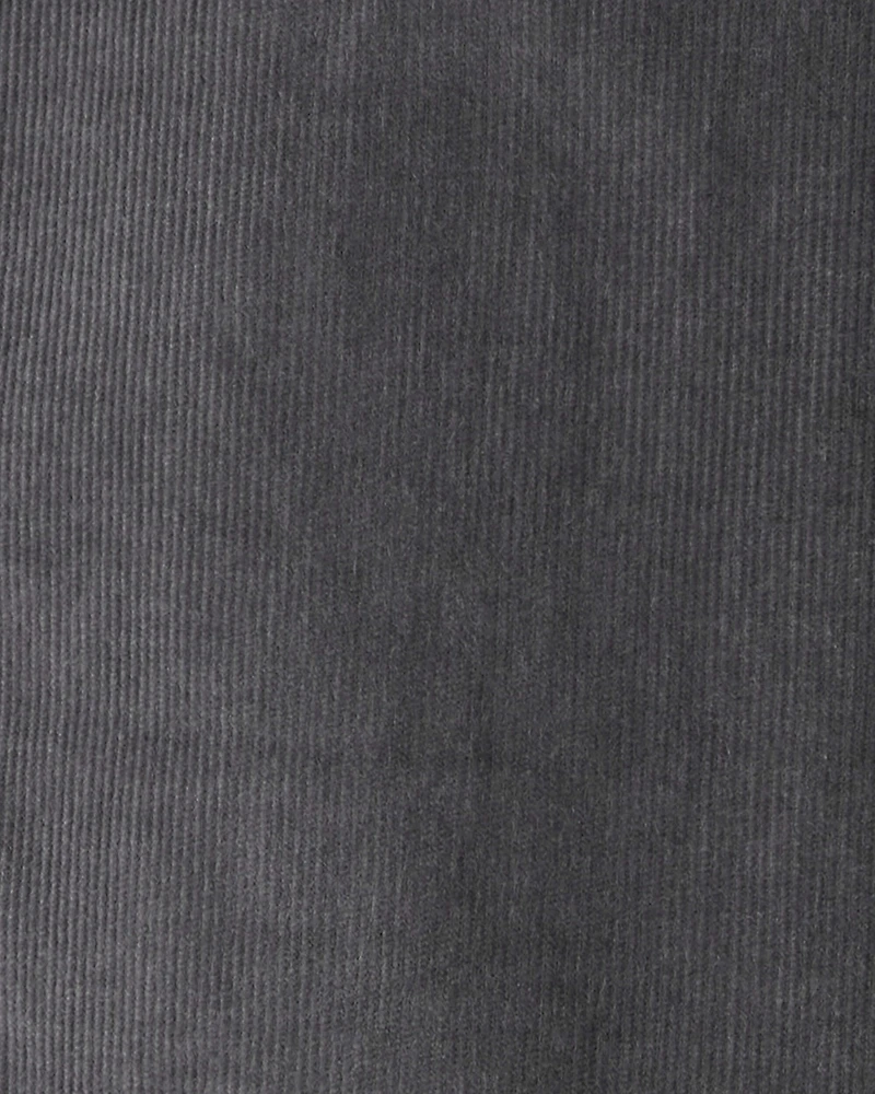 Girls Corduroy Wide-Leg Pants - Grey