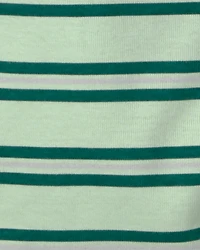 Boys Soccer 100% Cotton Short-Sleeve Snug Fit 4-Piece pyjama Set - Green/Grey