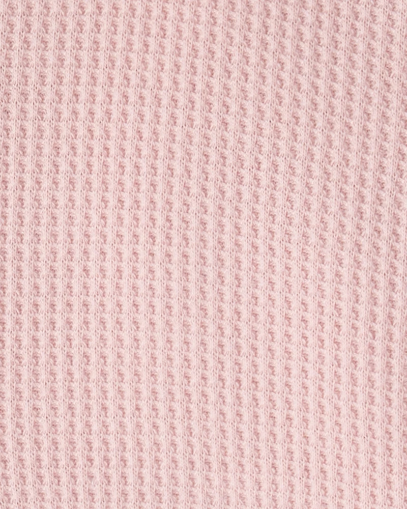 Toddler Girl Waffle Knit Hooded Jacket Made with Organic Cotton