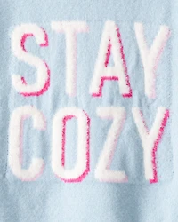 Girls Stay Cozy Sweater - Blue