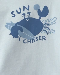 Baby Boy 2-Piece Crab Short-Sleeve Top & Short Set - Blue