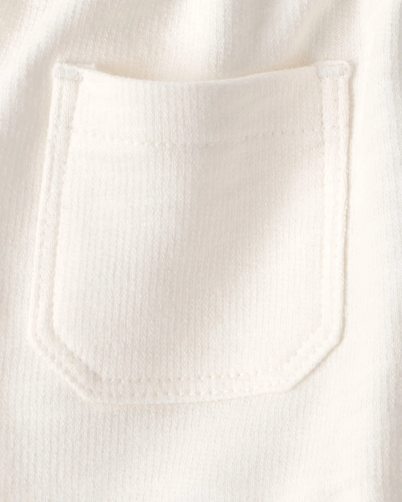 Baby Girl 2-Piece Shell Top & Short Set - Yellow/White