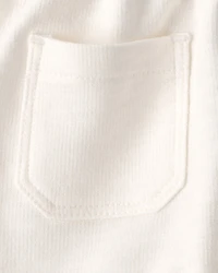 Baby Girl 2-Piece Shell Top & Short Set - Yellow/White