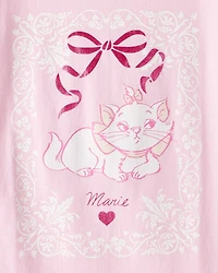Girls Marie Cat Short-Sleeve Graphic Tee - Pink
