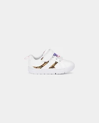 Baby Girl Every Step® First Walker Leopard Charm Sneakers - White