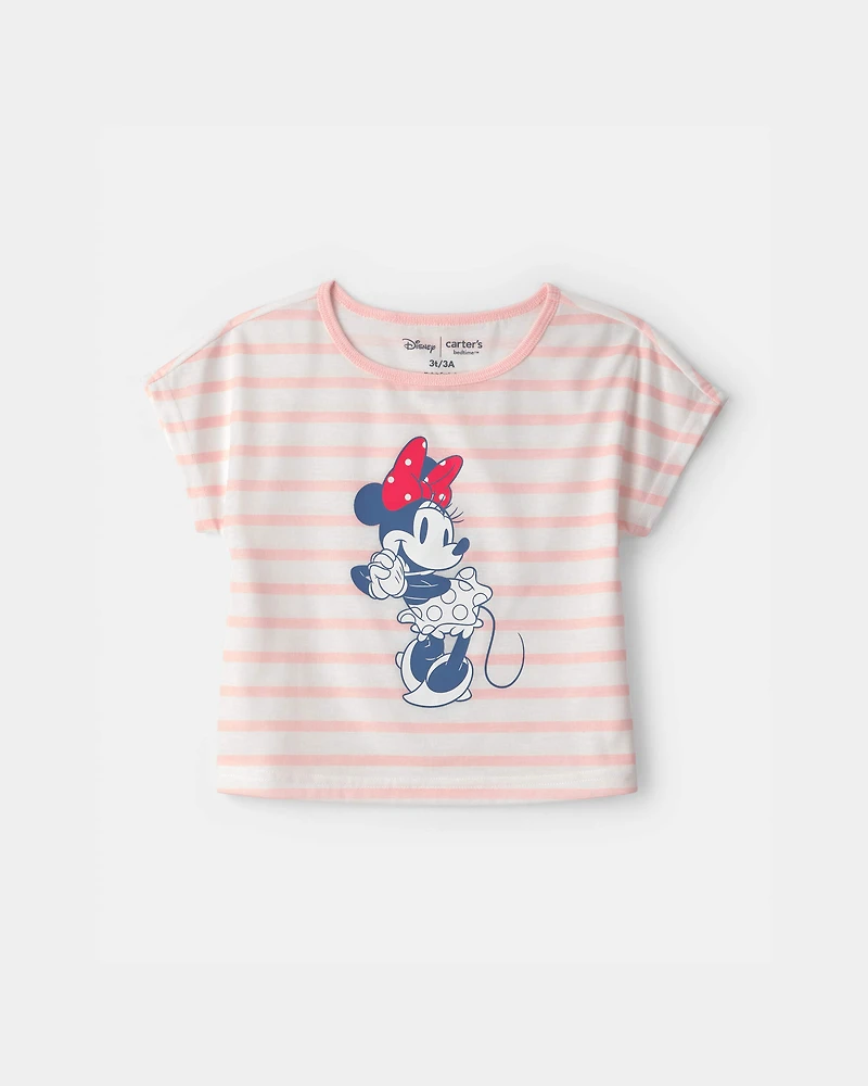 Toddler Girl 2-Piece Disney© Minnie Mouse Short-Sleeve Pyjama Set - Red/White