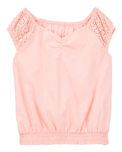 Kid Solid Sleeveless Fashion Top - Pink