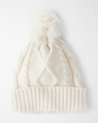 Baby Organic Cotton Cable Knit Hat