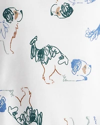 Baby Boy 2-Piece Dog Print Bodysuit & Pant Set - White/Green