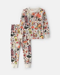 Toddler 2-Piece Halloween Scavenger Hunt 100% Cotton Snug Fit Pyjama Set