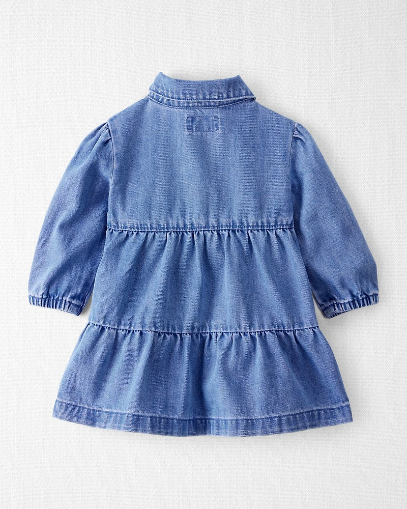 Baby Girl Organic Cotton Chambray Dress