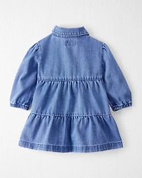 Baby Girl Organic Cotton Chambray Dress